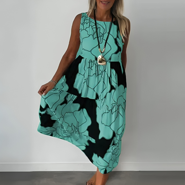 Hazel™ - Stylish Loose Floral Print Long Dress