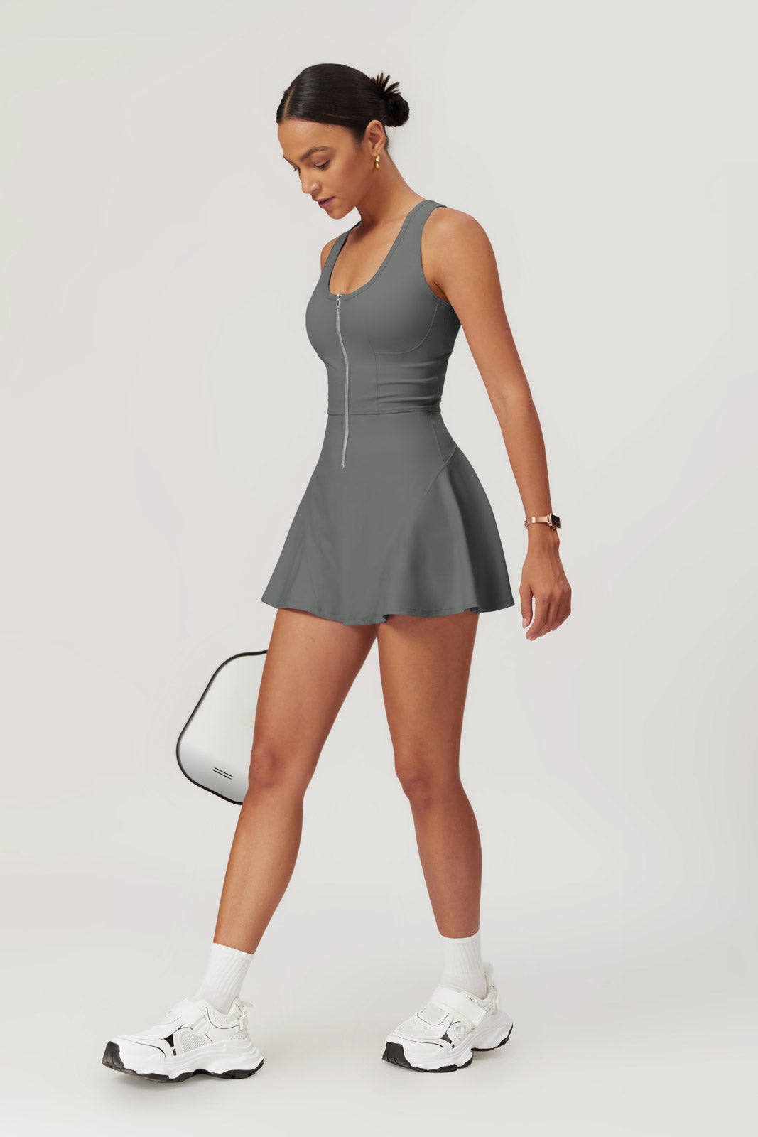 Audrey Mini Dress - Gray