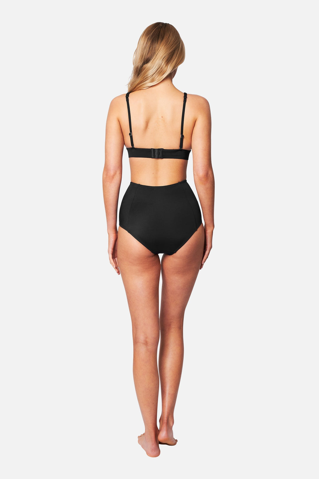 Never Say Never High-Waisted Bikini Bottom BLACK