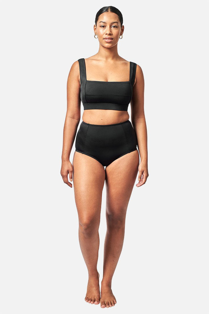 Classic Square Neck Bikini Bralette BLACK